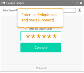 Insert PIN code and click [Connect] button.